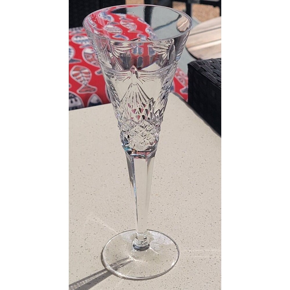 WATERFORD CRYSTAL Millennium Toasting Flute-Peace-Retired -Signed- Fred Curtis